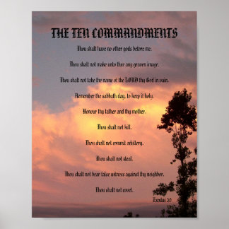 Die zehn Gebote - Sunset #2 Poster