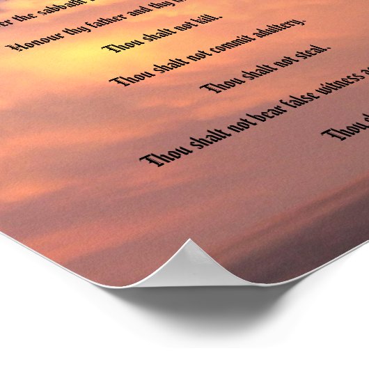 Die zehn Gebote - Sunset #2 Poster (Ecke)