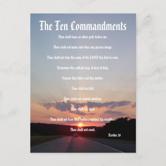 Die zehn Gebote - Sunset #3 Postkarte (Vorderseite)
