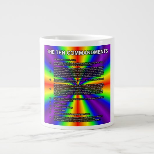 Die Zehn Gebote Tasse (Vorderseite)