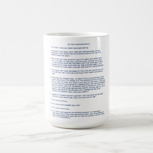 Die Zehn Gebote / Tasse (Mittel)