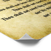 Die zehn Gebote Vintage-Falschpergament  Poster (Ecke)