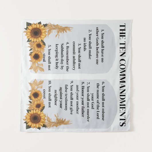 Die zehn Gebote Wandteppich (Vorderseite (Horizontal))