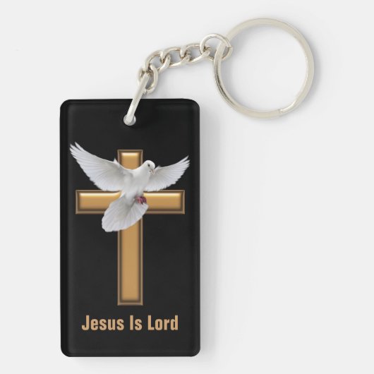 Die zehn GeboteRechteck (zweiseitig) Schlüsselanhänger (Rückseite)