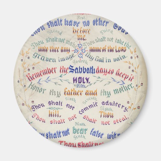 Die zehn Gebotsmagnete Magnet (Vorne)