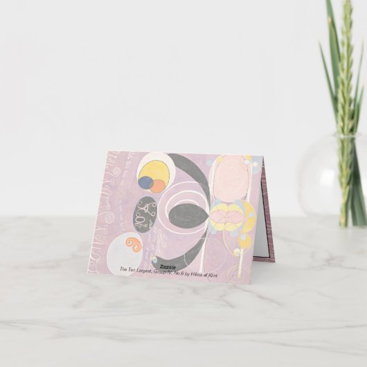 Die zehn größten, Gruppe IV, Nr. 6 von Hilma af Kl Karte (Rückseite)