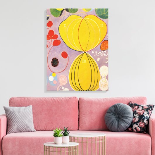 Die zehn größten, Gruppe IV, Nr. 7 von Hilma af Kl Leinwanddruck (Insitu (Wohnzimmer))