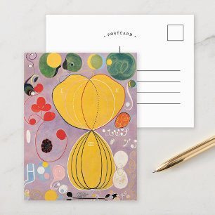 Die zehn größten Zahl 7 Hilma af Klint Postkarte