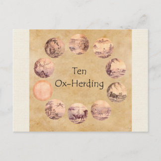 Die zehn Oxherding Bilder Postkarte