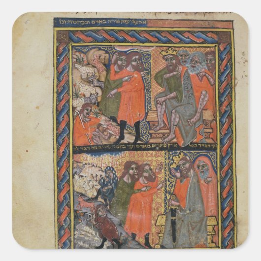 Die zehn Pest in Ägypten TtoB Quadratischer Aufkleber (Vorderseite)