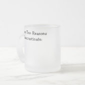 Die zehn wichtigsten Gründe für das Aufschieben vo Mattglastasse (Vorderseite Links)