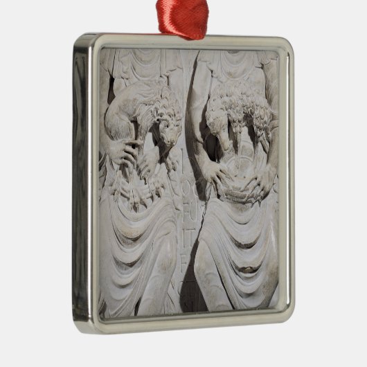 Die Zeichen von Löwen und von Widder Silbernes Ornament (Rechts)