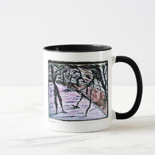 DIE ZEICHNEND ANKUNFT TASSE (Rechts)