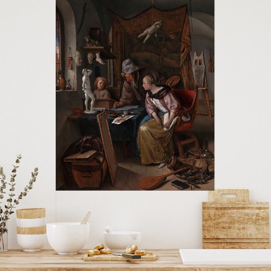 Die Zeichnend Lektion Poster (Küche)