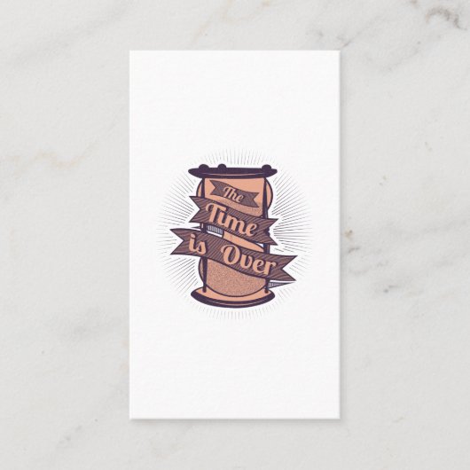 die Zeit abgelaufen ist Visitenkarte (Vorderseite)