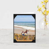 Die Zeit am Strand Karte (Gelbe Blume)