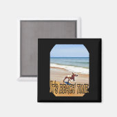 Die Zeit am Strand Magnet (Vorderseite/Rückseite)