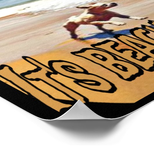 Die Zeit am Strand Poster (Ecke)