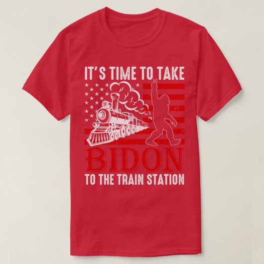 Die Zeit, Bidon zum Bahnhof Bigfoo zu fahren T-Shirt (Design vorne)