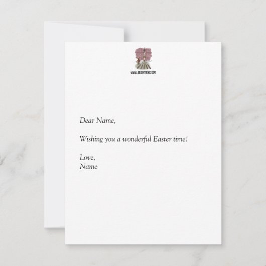 Die Zeit bis Ostern-Flachkarte (Rückseite)