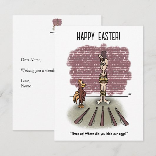 Die Zeit bis Ostern-Flachkarte (Vorne/Hinten)