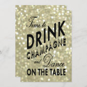Die Zeit des Goldneuen Jahres, Champagne-Einladung Einladung (Vorne/Hinten)