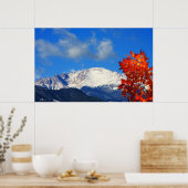 Die Zeit des Niedergangs im farbenfrohen Felsgebir Poster (Küche)