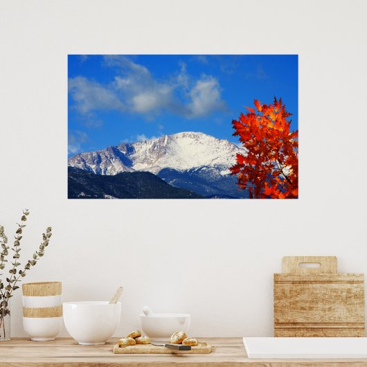 Die Zeit des Niedergangs im farbenfrohen Felsgebir Poster (Küche)