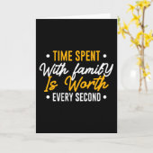 Die Zeit, die mit der Familie verbracht wird, ist Karte (Gelbe Blume)