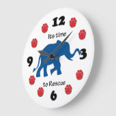 Die Zeit, Elefanten zu retten Große Wanduhr (Winkel)