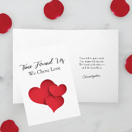 Die Zeit fand uns, wir wählten Liebe Zitat zum Val Karte