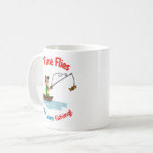 Die Zeit Fliegt Beim Angeln Kaffeetasse (Vorderseite Links)
