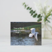 Die Zeit fliegt Postkarte (Stehend Vorderseite)