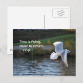 Die Zeit fliegt Postkarte (Vorne/Hinten)