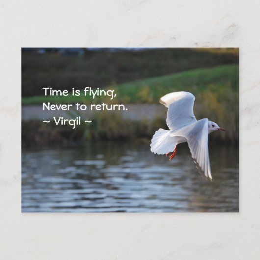 Die Zeit fliegt Postkarte (Vorderseite)