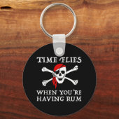 Die Zeit fliegt, wenn man Rum hat Schlüsselanhänger (Rückseite)