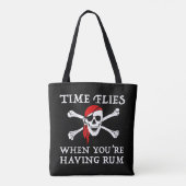 Die Zeit fliegt, wenn man Rum hat Tasche (Rückseite)