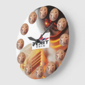 Die Zeit für das Xit-Coin-Logo ist groß Große Wanduhr (Winkel)