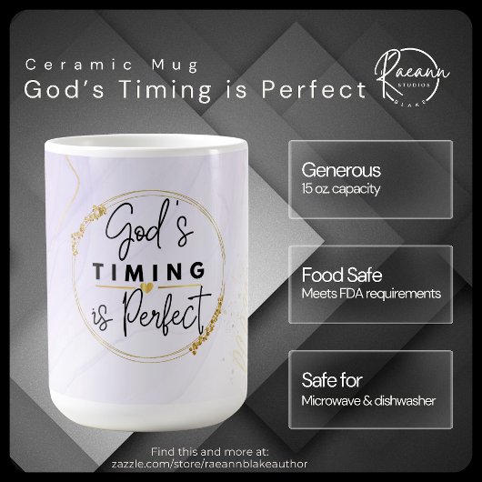 Die Zeit Gottes ist die perfekte Tasse der Keramik