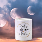 Die Zeit Gottes ist die perfekte Tasse der Keramik
