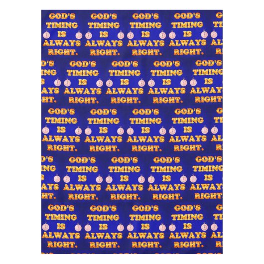 Die Zeit Gottes ist immer richtig. Farbbild Tischdecke (Vorderseite)