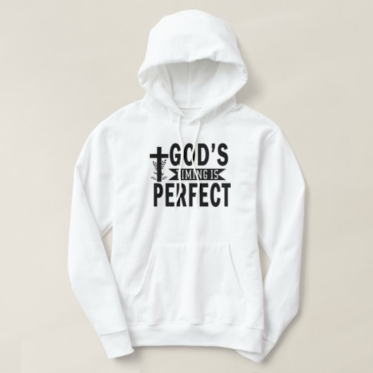 Die Zeit Gottes ist perfekt Hoodie (Design vorne)