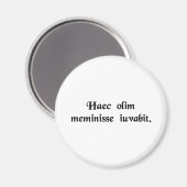 Die Zeit heilt alles. Magnet (Vorderseite/Rückseite)