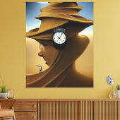 Die Zeit ist auf dem Canvas Print Leinwanddruck (Insitu (Wohnzimmer))