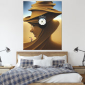 Die Zeit ist auf dem Canvas Print Leinwanddruck (Insitu (Schlafzimmer))