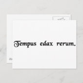 Die Zeit ist der Verfechter aller Dinge. Postkarte (Vorne/Hinten)