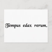 Die Zeit ist der Verfechter aller Dinge. Postkarte (Vorderseite)