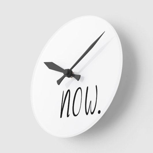 Die Zeit ist gekommen Runde Wanduhr (Winkel)
