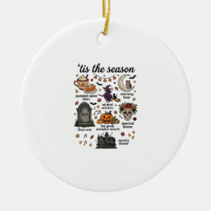 Die Zeit ist Halloween Hexe Kürbis Schädel_1 Keramik Ornament