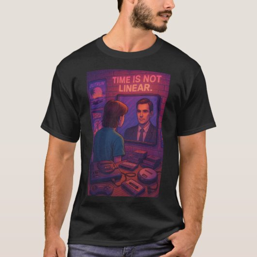 Die Zeit ist nicht linear-90er-Jetzt T-Shirt (Vorderseite)